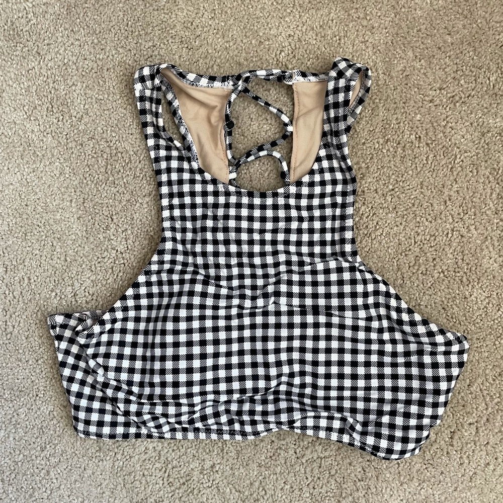 Gingham Bikini Top